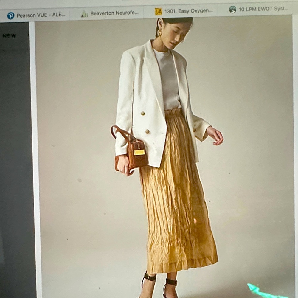 J. Crew Gold A-Line Skirt
